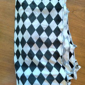 3yds black and white checkered fabric